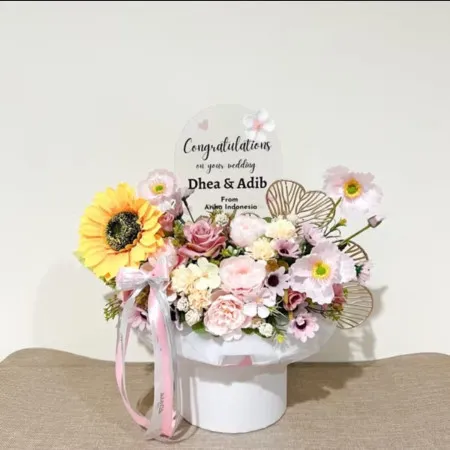 Bloom Box Akrilik Ucapan Wedding Monas